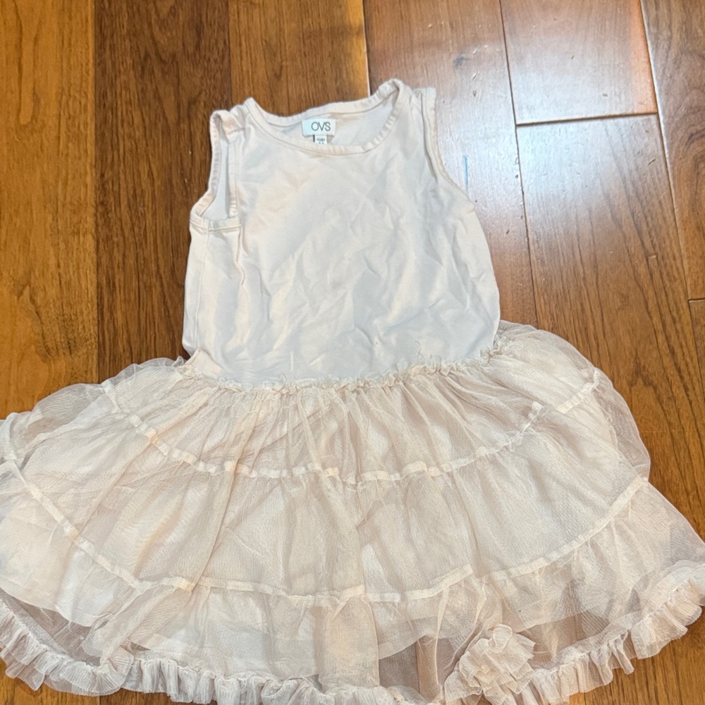 OVS Pail Pink Tulle Tank Dress- size 4/5